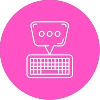 Keyboard Line color circle Icon vector