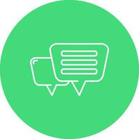 Message Line color circle Icon vector