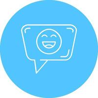 Happy Line color circle Icon vector