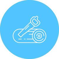 Sawing Line color circle Icon vector