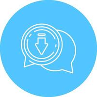 Downloading Line color circle Icon vector