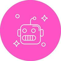 Robot Line color circle Icon vector