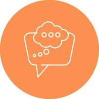 Thinking Line color circle Icon vector
