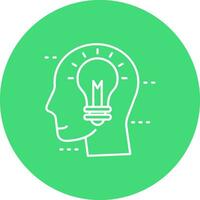 Idea Line color circle Icon vector