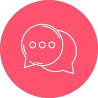 Speech bubbles Line color circle Icon vector