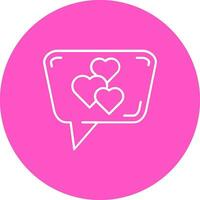 Love Line color circle Icon vector