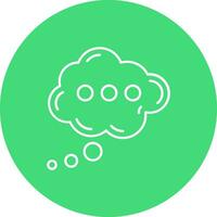 Cloud Line color circle Icon vector