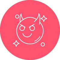 Demon Line color circle Icon vector