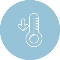 Low temperature Line color circle Icon vector