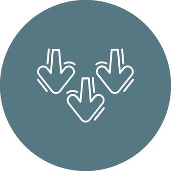 Decrease Line color circle Icon vector