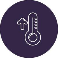 High temperature Line color circle Icon vector