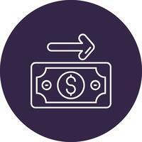 Payment Line color circle Icon vector