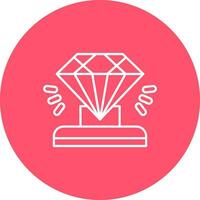 diamante línea color circulo icono vector