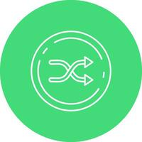 Random Line color circle Icon vector