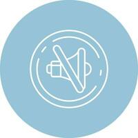 Mute Line color circle Icon vector