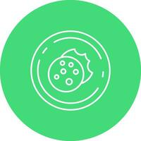 Cookie Line color circle Icon vector