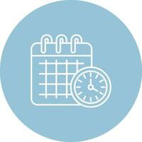 Timetable Line color circle Icon vector