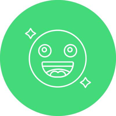 Smile Line color circle Icon