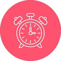 Alarm clock Line color circle Icon vector