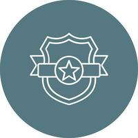 Shield Line color circle Icon vector