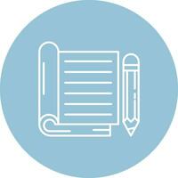 Notebook Line color circle Icon vector