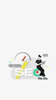 Concept of selecting keyword with SEO tool, Keyword research for SEO marketing, Digital marketing data analysis, 2d animation, Story size video