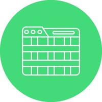 Grid Line color circle Icon vector
