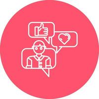 Social engagement Line color circle Icon vector