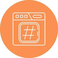 Hashtag Line color circle Icon vector