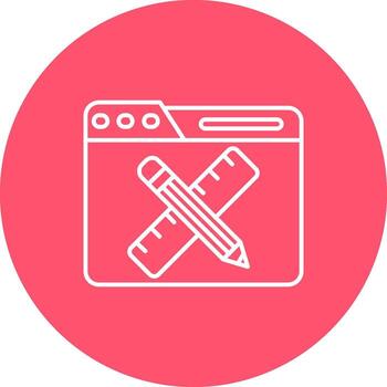 diseño línea color circulo icono vector