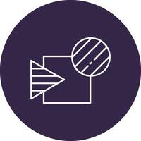 Intersect Line color circle Icon vector