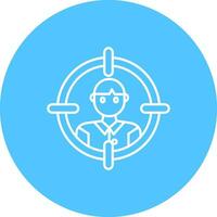 Target audience Line color circle Icon vector