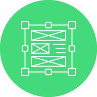 Layout Line color circle Icon vector