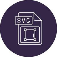 Svg file format Line color circle Icon vector