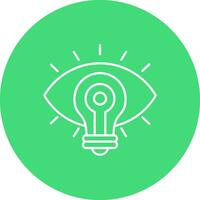 Vision Line color circle Icon vector