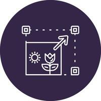 Resizing Line color circle Icon vector
