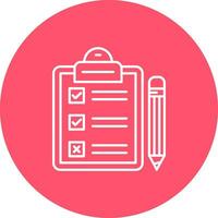 Task Line color circle Icon vector