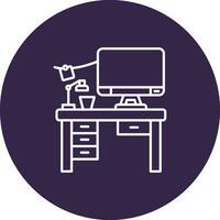 Workspace Line color circle Icon vector