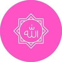 Allah Line color circle Icon vector