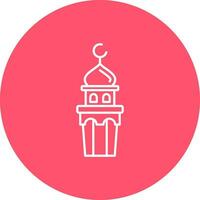 Minaret Line color circle Icon vector