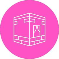 Qibla Line color circle Icon vector