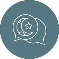 Chat Line color circle Icon vector