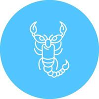 Scorpion Line color circle Icon vector