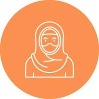 Muslim Line color circle Icon vector