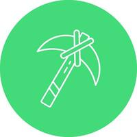 Pickaxe Line color circle Icon vector