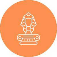 Sculputure Line color circle Icon vector