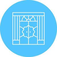 Entrance Line color circle Icon vector