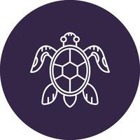 Turtle Line color circle Icon vector