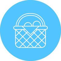 Basket Line color circle Icon vector