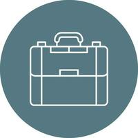 Briefcase Line color circle Icon vector